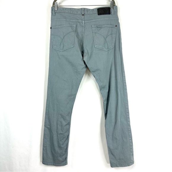 Calvin Klein Jeans Men’s Sz 34 X 32 Steel Blue Silver Slim Fit Denim Fit Casual - Picture 4 of 13